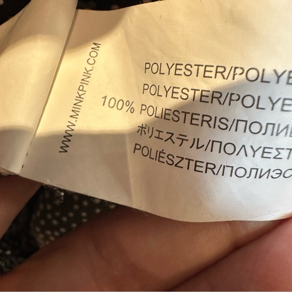 MINKPINK Black Peplum Long Sleeve Blouse - Picture 6 of 7